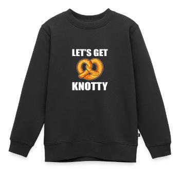 Brezel - Kinder Premium Organic Sweatshirt - Schwarz - Vorne - AI Model Kid Female (0cm)