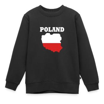 Pologne Polonais - Sweat Premium enfant bio - noir - Devant - AI Model Kid Female (0cm)