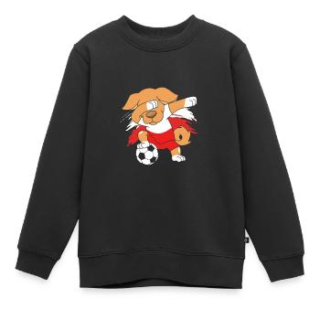 Pologne Polonais - Sweat Premium enfant bio - noir - Devant - AI Model Kid Female (0cm)