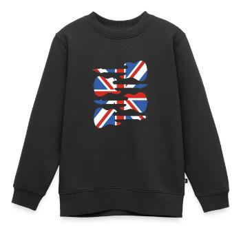 Angleterre - Sweat Premium enfant bio - noir - Devant - AI Model Kid Female (0cm)