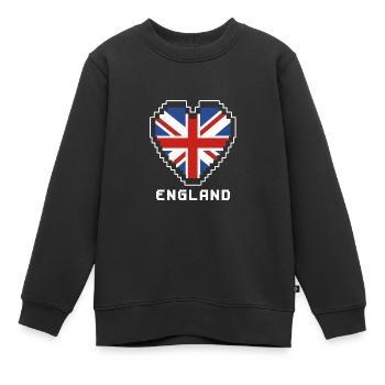 Angleterre - Sweat Premium enfant bio - noir - Devant - AI Model Kid Female (0cm)