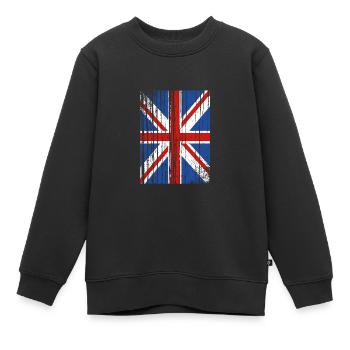 Angleterre Anglais - Sweat Premium enfant bio - noir - Devant - AI Model Kid Female (0cm)