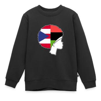 Afro Latina - Kinder Premium Organic Sweatshirt - Schwarz - Vorne - AI Model Kid Female (0cm)