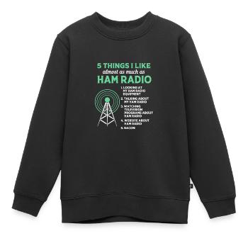 Amateurfunk Radio Antenne - Kinder Premium Organic Sweatshirt - Schwarz - Vorne - AI Model Kid Female (0cm)
