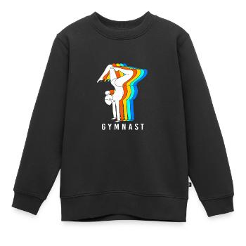 Leichtathletik - Kinder Premium Organic Sweatshirt - Schwarz - Vorne - AI Model Kid Female (0cm)