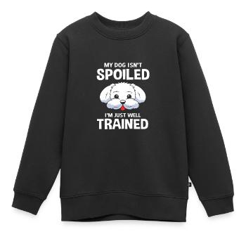 Maltais - Sweat Premium enfant bio - noir - Devant - AI Model Kid Female (0cm)