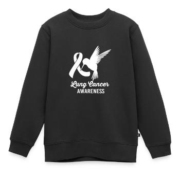 cancer du poumon - Sweat Premium enfant bio - noir - Devant - AI Model Kid Female (0cm)