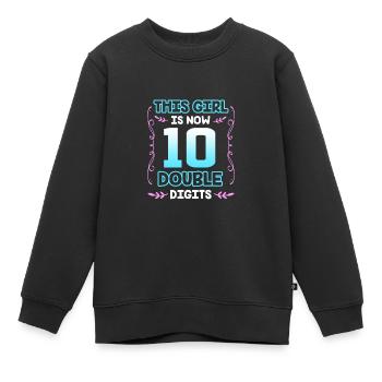 16. Geburtstag Zehn Geburtsjahr Geburtsdatum - Kinder Premium Organic Sweatshirt - Schwarz - Vorne - AI Model Kid Female (0cm)
