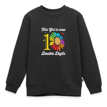 13. Geburtstag Zehn Geburtsjahr Geburtsdatum - Kinder Premium Organic Sweatshirt - Schwarz - Vorne - AI Model Kid Female (0cm)
