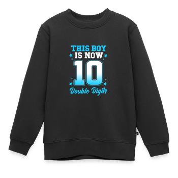 19. Geburtstag Zehn Geburtsjahr Geburtsdatum - Kinder Premium Organic Sweatshirt - Schwarz - Vorne - AI Model Kid Female (0cm)