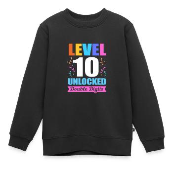 23. Geburtstag Zehn Geburtsjahr Geburtsdatum - Kinder Premium Organic Sweatshirt - Schwarz - Vorne - AI Model Kid Female (0cm)