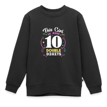 24. Geburtstag Zehn Geburtsjahr Geburtsdatum - Kinder Premium Organic Sweatshirt - Schwarz - Vorne - AI Model Kid Female (0cm)