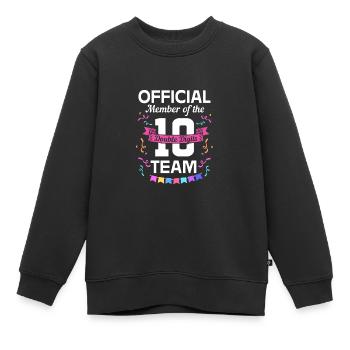 26. Geburtstag Zehn Geburtsjahr Geburtsdatum - Kinder Premium Organic Sweatshirt - Schwarz - Vorne - AI Model Kid Female (0cm)