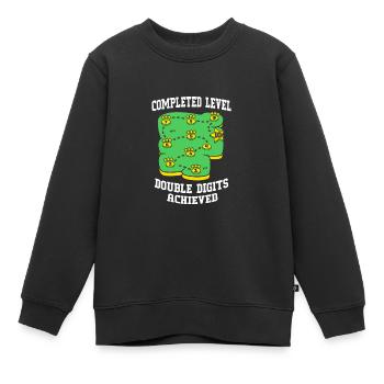 28. Geburtstag Zehn Geburtsjahr Geburtsdatum - Kinder Premium Organic Sweatshirt - Schwarz - Vorne - AI Model Kid Female (0cm)