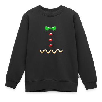 Lebkuchenmann Lebkuchenherz Lebkuchen Naschen - Kinder Premium Organic Sweatshirt - Schwarz - Vorne - AI Model Kid Female (0cm)