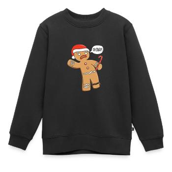 Lebkuchenmann Lebkuchenherz Lebkuchen Naschen - Kinder Premium Organic Sweatshirt - Schwarz - Vorne - AI Model Kid Female (0cm)