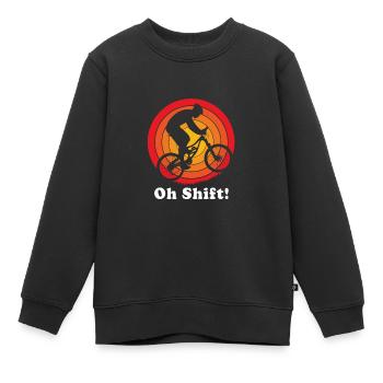 Mountainbike Mountainbiken Mountainbiker - Kinder Premium Organic Sweatshirt - Schwarz - Vorne - AI Model Kid Female (0cm)