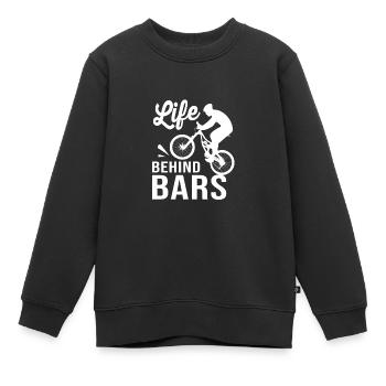 Mountainbike Mountainbiken Mountainbiker - Kinder Premium Organic Sweatshirt - Schwarz - Vorne - AI Model Kid Female (0cm)