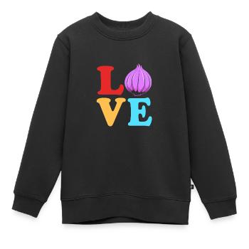 Zwiebel - Kinder Premium Organic Sweatshirt - Schwarz - Vorne - AI Model Kid Female (0cm)