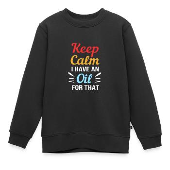 Huile essentielle - Sweat Premium enfant bio - noir - Devant - AI Model Kid Female (0cm)