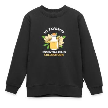 Huile essentielle - Sweat Premium enfant bio - noir - Devant - AI Model Kid Female (0cm)