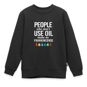 Huile essentielle - Sweat Premium enfant bio - noir - Devant - AI Model Kid Female (0cm)
