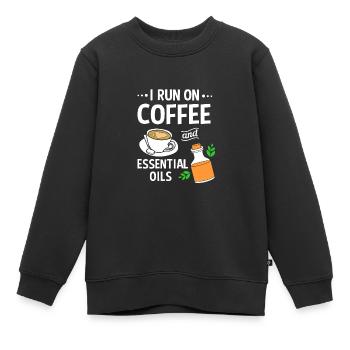Huile essentielle - Sweat Premium enfant bio - noir - Devant - AI Model Kid Female (0cm)