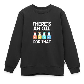 Huile essentielle - Sweat Premium enfant bio - noir - Devant - AI Model Kid Female (0cm)