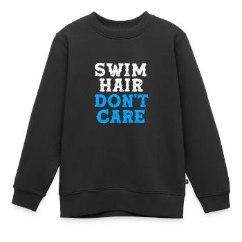 Swimming Swimmers Swimming Pool Swimming Instructors - Kids Premium Organic Sweatshirt - black - Front - AI Model Kid Female (0cm)