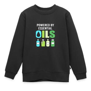 Huile essentielle - Sweat Premium enfant bio - noir - Devant - AI Model Kid Female (0cm)