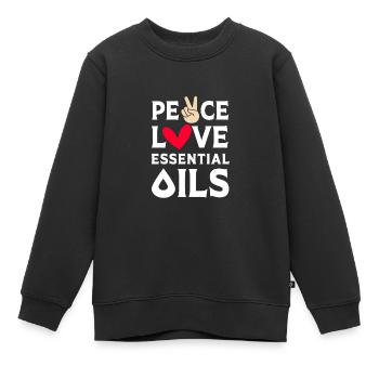 Huile essentielle - Sweat Premium enfant bio - noir - Devant - AI Model Kid Female (0cm)