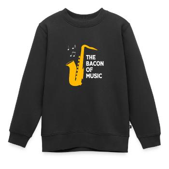 Saxophoniste saxophoniste - Sweat Premium enfant bio - noir - Devant - AI Model Kid Female (0cm)