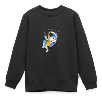 Saxophoniste saxophoniste - Sweat Premium enfant bio - noir - Devant - AI Model Kid Female (0cm)