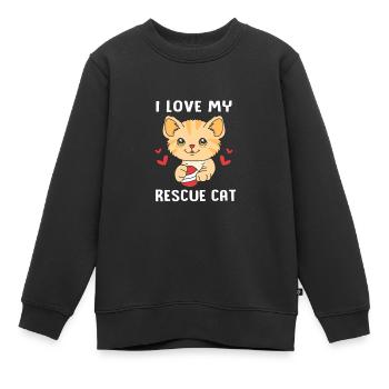 Sauvetage des animaux Droits des animaux Refuge pour animaux de sauvetage des animaux - Sweat Premium enfant bio - noir - Devant - AI Model Kid Female (0cm)