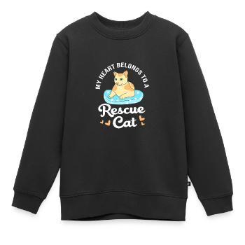 Sauvetage des animaux Droits des animaux Refuge pour animaux de sauvetage des animaux - Sweat Premium enfant bio - noir - Devant - AI Model Kid Female (0cm)