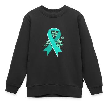 Pcos-Bewusstsein - Kinder Premium Organic Sweatshirt - Schwarz - Vorne - AI Model Kid Female (0cm)