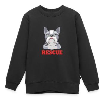 Sauvetage canin Droits des animaux Refuge pour animaux de sauvetage des animaux - Sweat Premium enfant bio - noir - Devant - AI Model Kid Female (0cm)