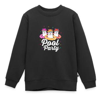 Pool Party - Kinder Premium Organic Sweatshirt - Schwarz - Vorne - AI Model Kid Female (0cm)