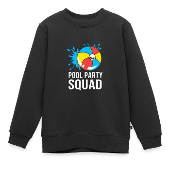 Pool Party - Kinder Premium Organic Sweatshirt - Schwarz - Vorne - AI Model Kid Female (0cm)