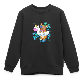 Pool Party - Kinder Premium Organic Sweatshirt - Schwarz - Vorne - AI Model Kid Female (0cm)