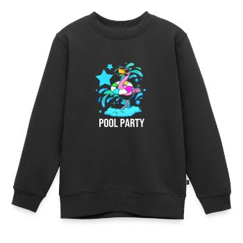 Pool Party - Kinder Premium Organic Sweatshirt - Schwarz - Vorne - AI Model Kid Female (0cm)