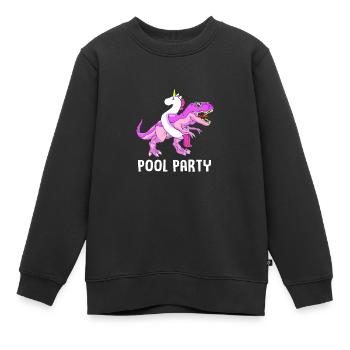 Pool Party - Kinder Premium Organic Sweatshirt - Schwarz - Vorne - AI Model Kid Female (0cm)