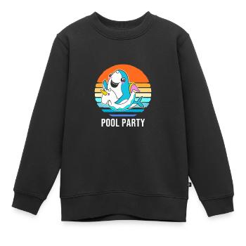 Pool Party - Kinder Premium Organic Sweatshirt - Schwarz - Vorne - AI Model Kid Female (0cm)
