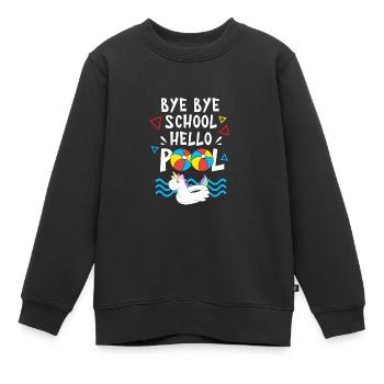 Pool Party - Kinder Premium Organic Sweatshirt - Schwarz - Vorne - AI Model Kid Female (0cm)