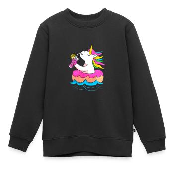 Pool Party - Kinder Premium Organic Sweatshirt - Schwarz - Vorne - AI Model Kid Female (0cm)