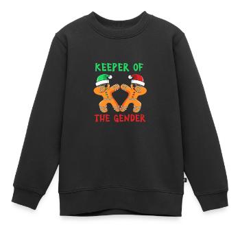 Weihnachten Gender Reveal Neugeborenes Babysprüche - Kinder Premium Organic Sweatshirt - Schwarz - Vorne - AI Model Kid Female (0cm)