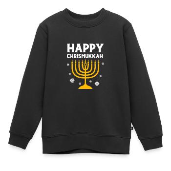 Chanukkah - Kinder Premium Organic Sweatshirt - Schwarz - Vorne - AI Model Kid Female (0cm)