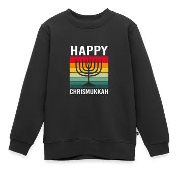 Chanukkah - Kinder Premium Organic Sweatshirt - Schwarz - Vorne - AI Model Kid Female (0cm)