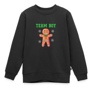 Weihnachten Gender Reveal Neugeborenes Babysprüche - Kinder Premium Organic Sweatshirt - Schwarz - Vorne - AI Model Kid Female (0cm)