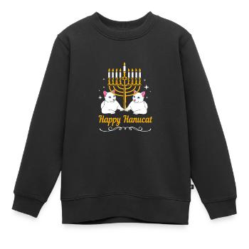 Chanukkah - Kinder Premium Organic Sweatshirt - Schwarz - Vorne - AI Model Kid Female (0cm)